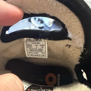 Bogs Black Boots with Cream Lining size 4 toddler